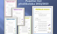 Pamětní list předškoláka 2022-2023